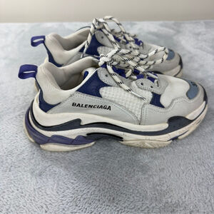 Balenciaga Triple S White Purple Women Size 7 US
